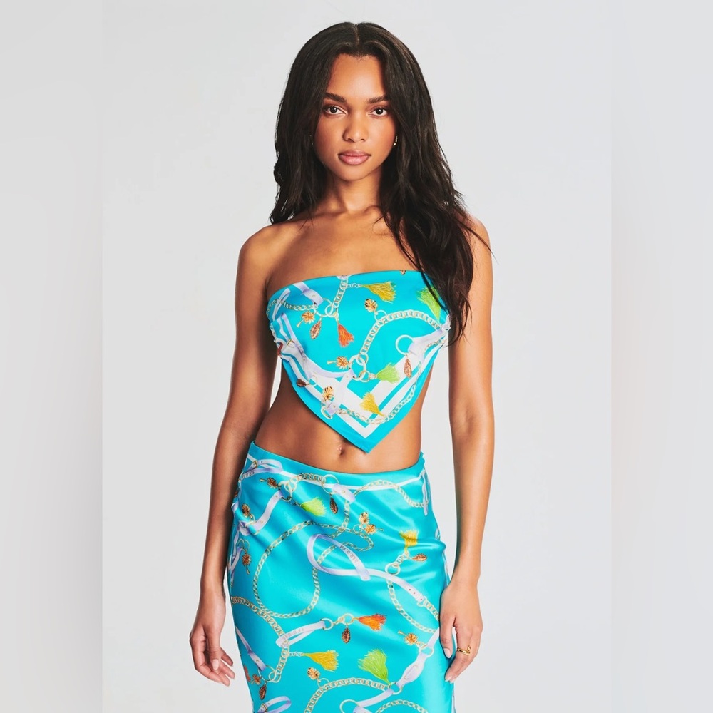 Seroya Natalia silk scarf top